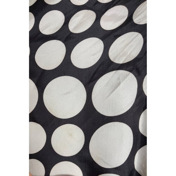 Vera Scarf Black White Polka Dot 23" Square Vtg Acetate Classic Accessories - Picture 7 of 9